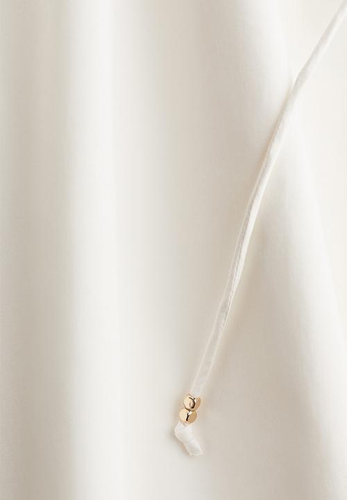 H&M - A-line cotton dress - white