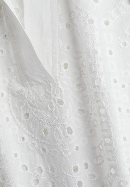 H&M - Broderie anglaise cotton shirt - white