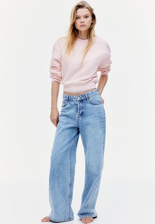 H&M - Loose-fit sweatshirt - light peach pink 