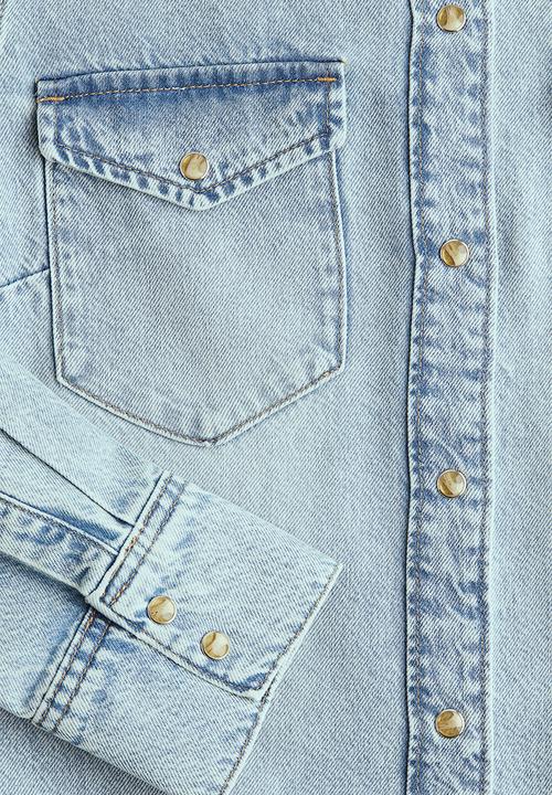 H&M - Denim shirt - light denim blue