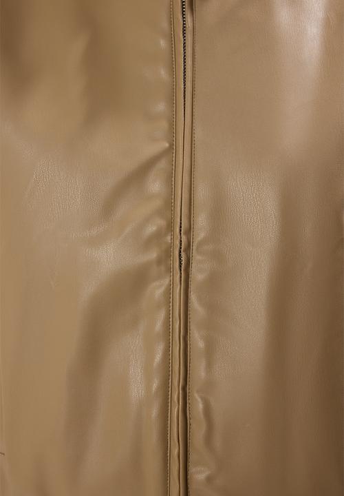 Trendyol - Regular faux leather vest  - mink