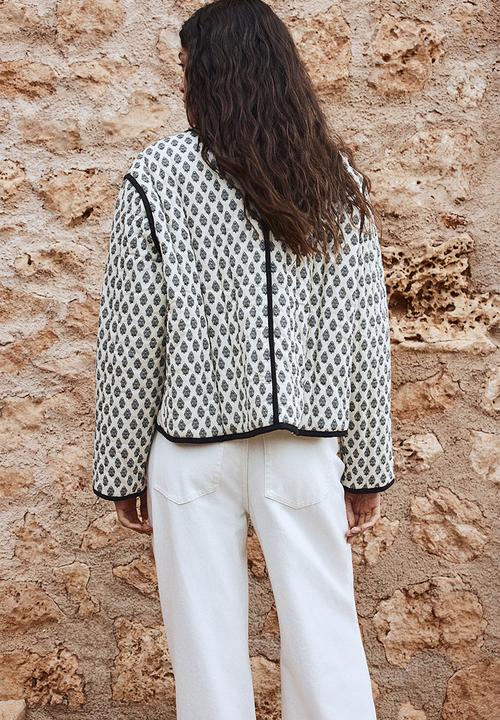 H&M - Quilted jacket - cream patterned