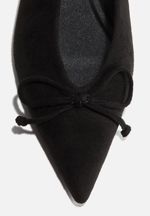 H&M - Bow-decorated slingbacks - black