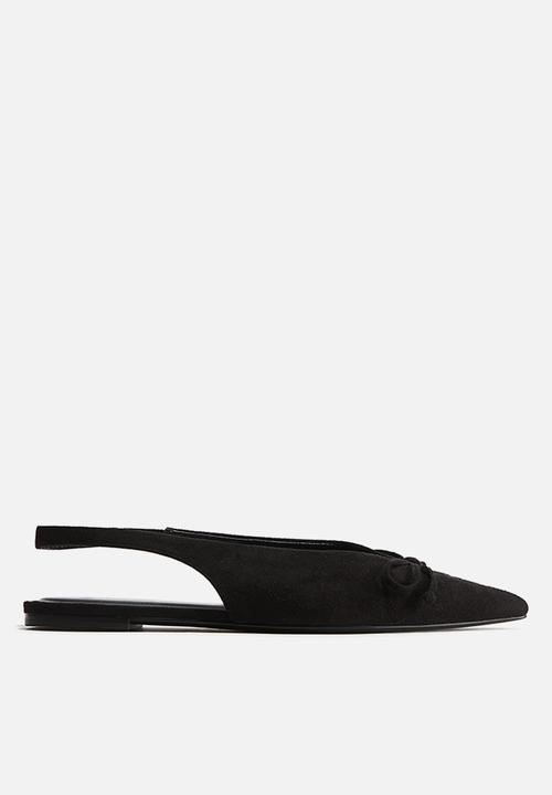 H&M - Bow-decorated slingbacks - black