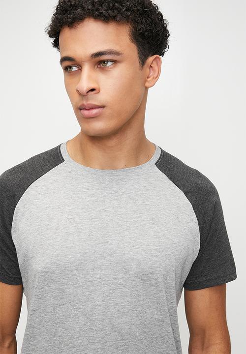 Brave Soul - T-Shirts - Light Grey Marl