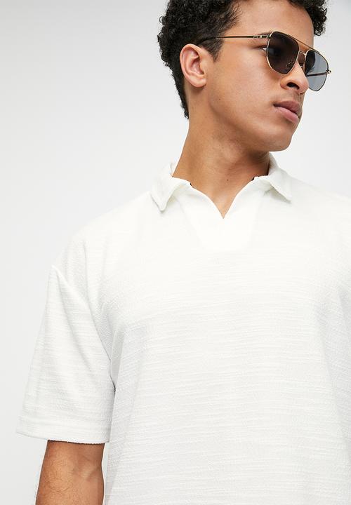 Brave Soul - Polo T-Shirts - Cream