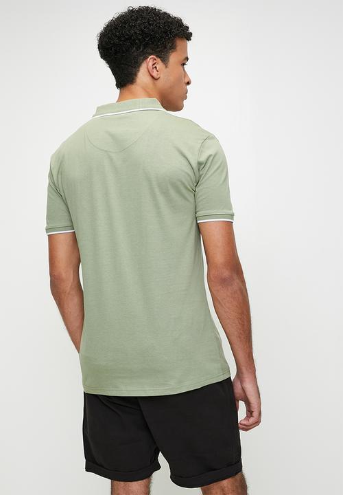Brave Soul - Polo T-Shirts - Washed Sage