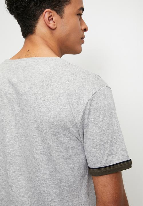 Brave Soul - T-Shirts - Light Grey Marl