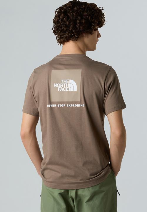 The North Face - Short Sleeve Box Nse Tee - Mocha Brown-Mushroom Grey