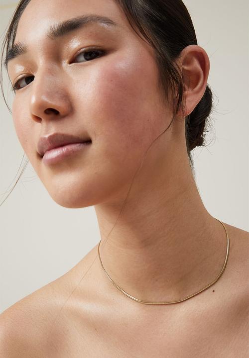 Rubi - Waterproof fine chain necklace- gold plated snake chain