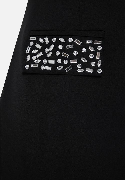 Trendyol - Shiny Strapless Woven Evening Dress  - Black