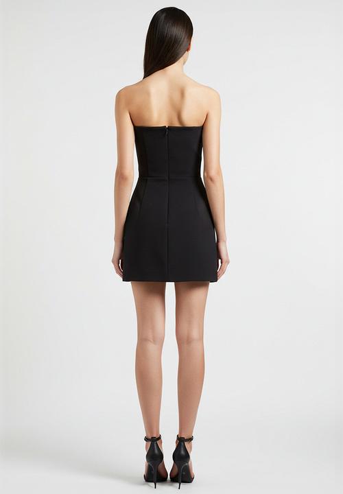 Trendyol - Shiny Strapless Woven Evening Dress  - Black