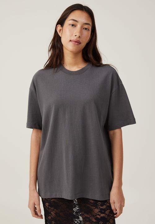 Cotton On - The Boxy Oversized Tee - Graphite