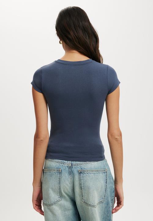 Cotton On - All Day Crew Tee - Collegiate Navy