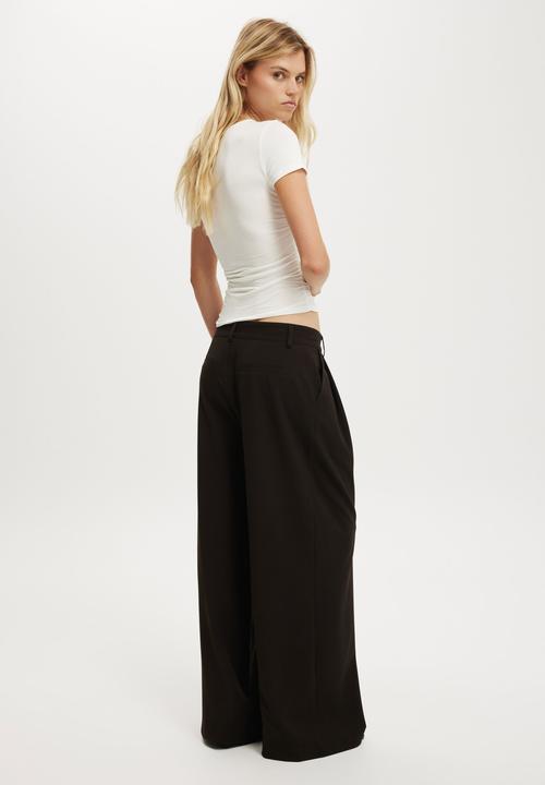 Cotton On - Lola Low Rise Suiting Pant - Light Stone