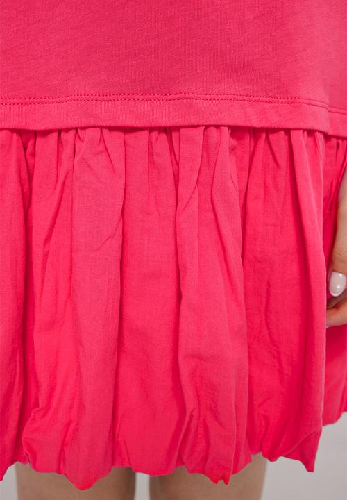 Trendyol - Fuchsia Woven Flounce Cut Mini Knit Dress