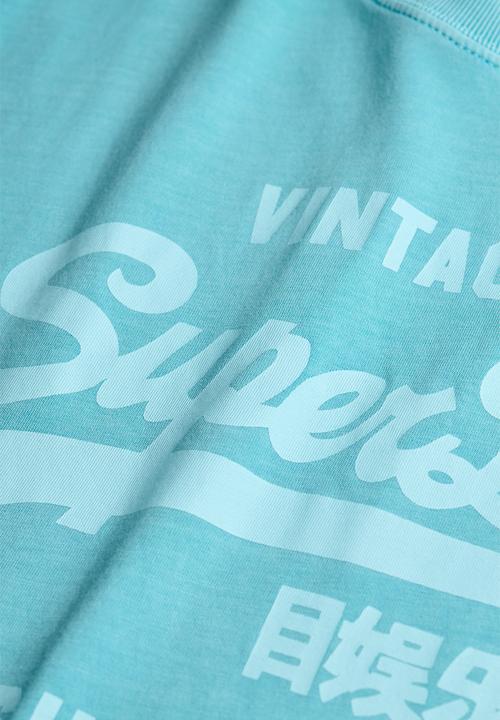 Superdry. - Vl Neon Relaxed Tee - Neon Sky Blue