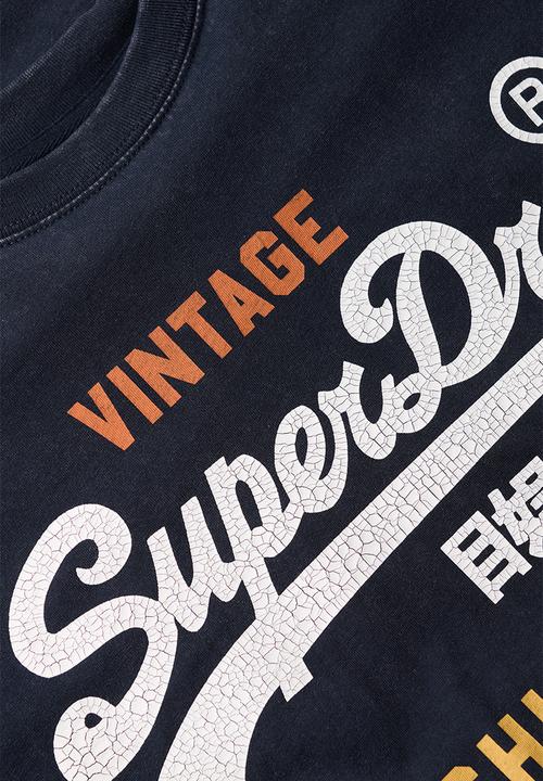 Superdry. - Vl Cali Relaxed Tee - Nautical Navy