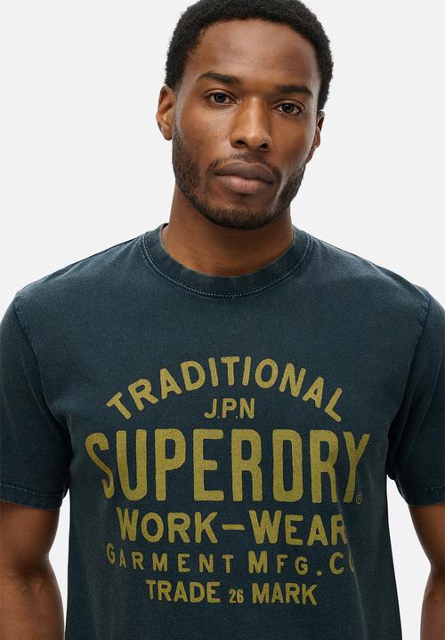 Superdry. - Machined Goods Workwear Tee - Eclipse Navy
