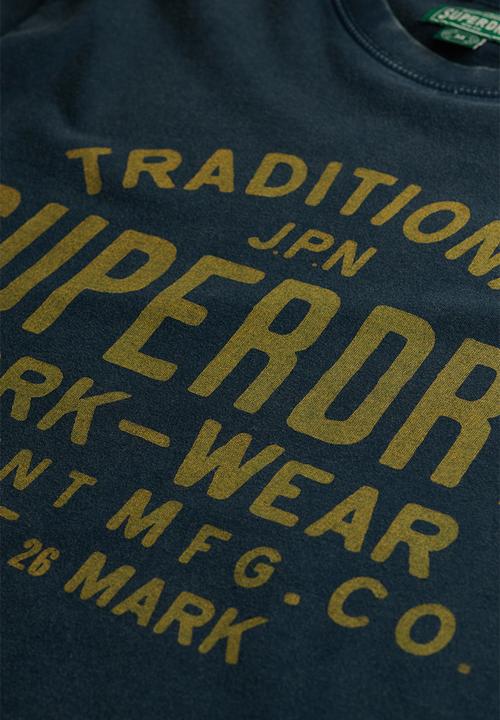 Superdry. - Machined Goods Workwear Tee - Eclipse Navy