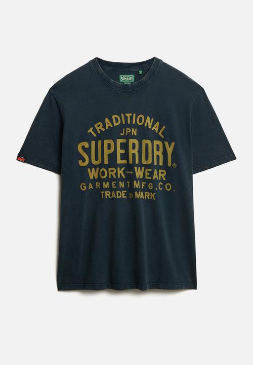 Superdry. - Machined Goods Workwear Tee - Eclipse Navy