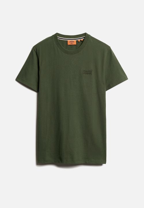 Superdry. - Essential Logo Emb Tee - Duffel Bag Green