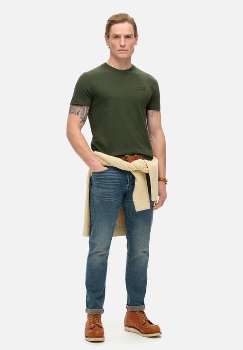 Superdry. - Essential Logo Emb Tee - Duffel Bag Green