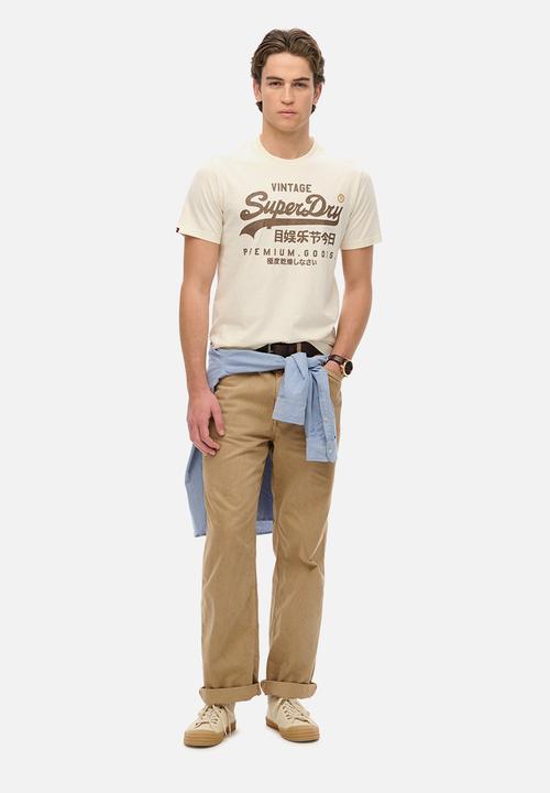 Superdry. - Vl Workwear Relaxed Tee - Riff White