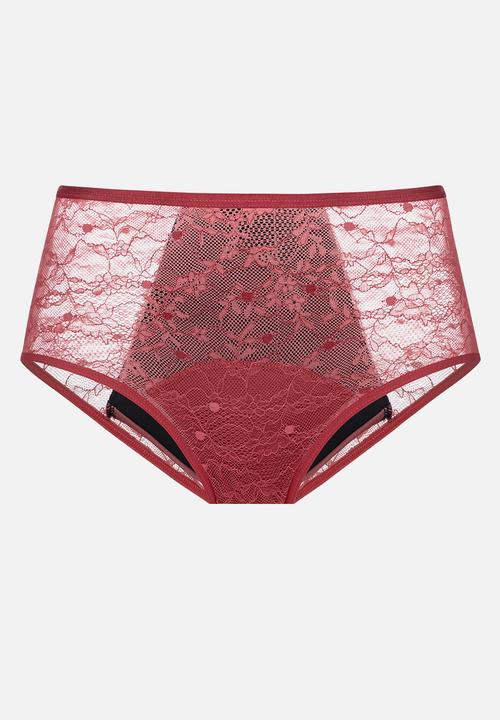 DORINA - Curvy Vada/eco-moon lace - red