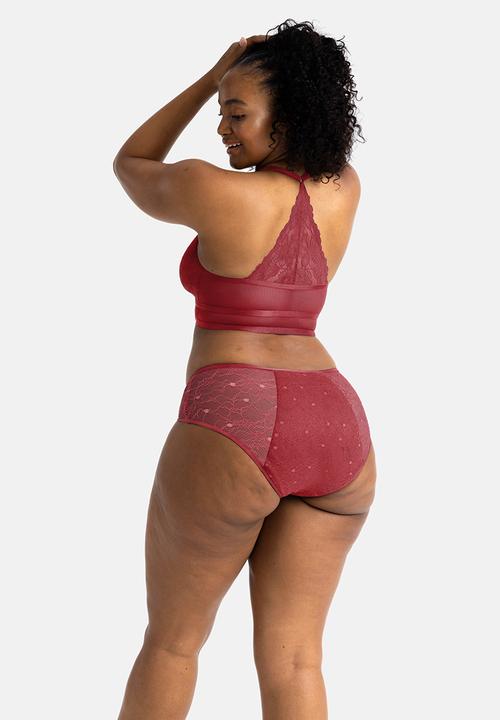 DORINA - Curvy Vada/eco-moon lace - red