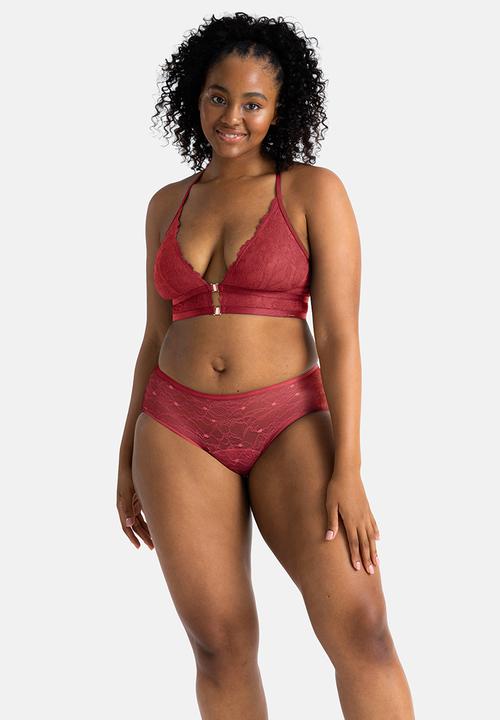 DORINA - Curvy Vada/eco-moon lace - red