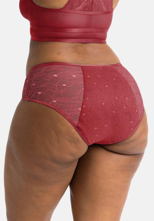 DORINA - Curvy Vada/eco-moon lace - red