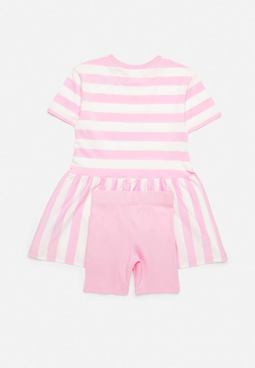 Cotton On - Girls multipack dress and short - fairy pink/stripe
