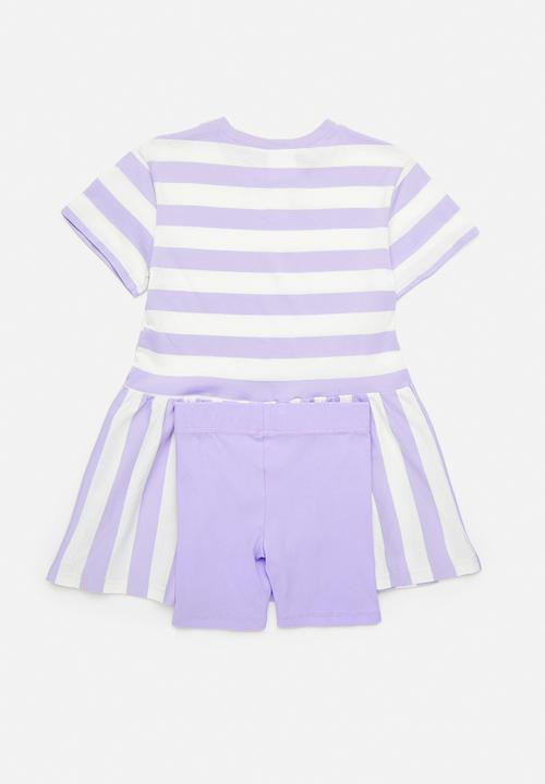 Cotton On - Girls multipack dress and short - lilac drop/stripe