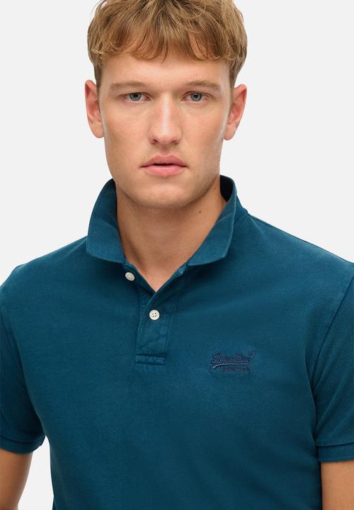 Superdry. - Vint Destroy Polo - Destroy Blue Bottle