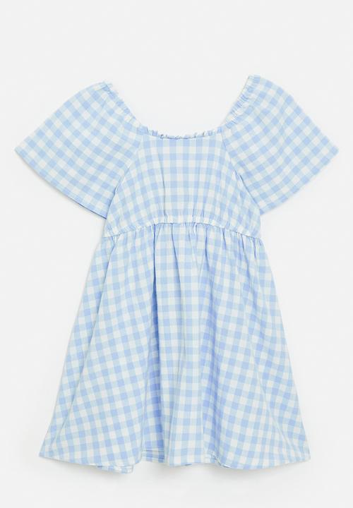 Cotton On - Penny short sleeve dress - dawn blue/gingham