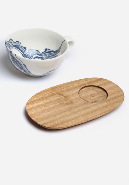Love Milo - Cappuccino indigo cup & saucer