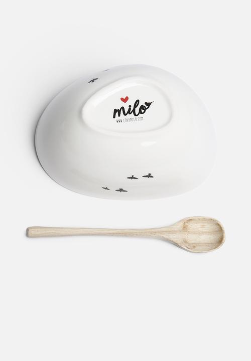 Love Milo - Bird bowl & wooden spoon