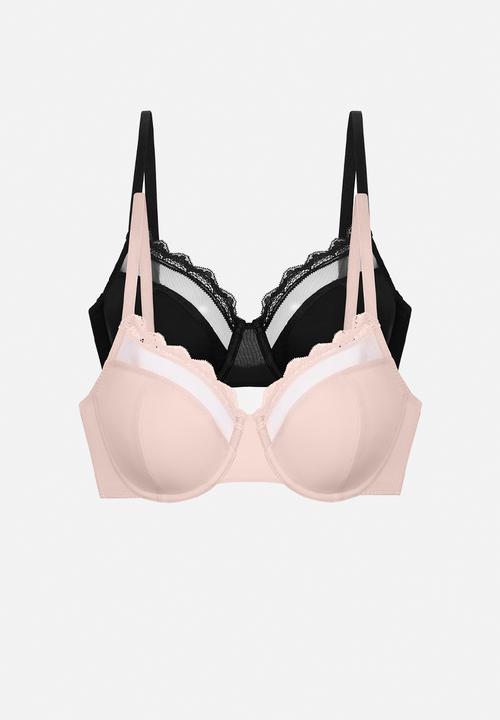 DORINA - Curvy Jana 2pack wired bra - pink/black