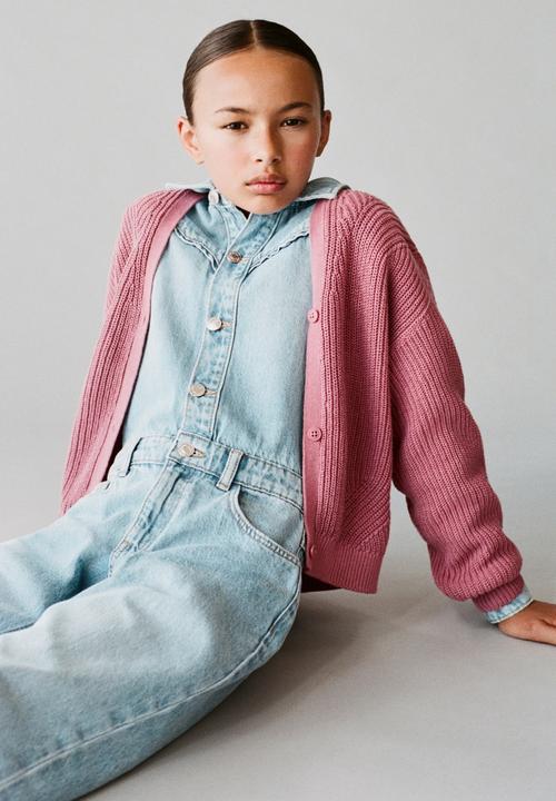 MANGO - Jumpsuit worker - open blue