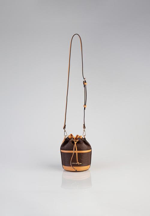 SISSY BOY - Mini embossed bucket bag - brown