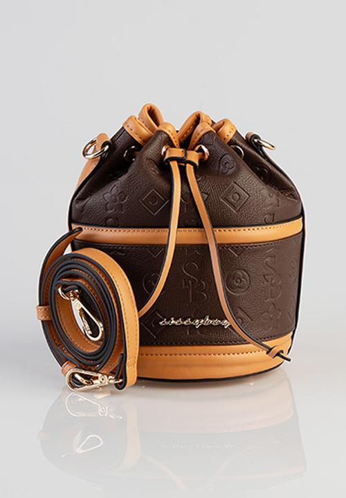 SISSY BOY - Mini embossed bucket bag - brown