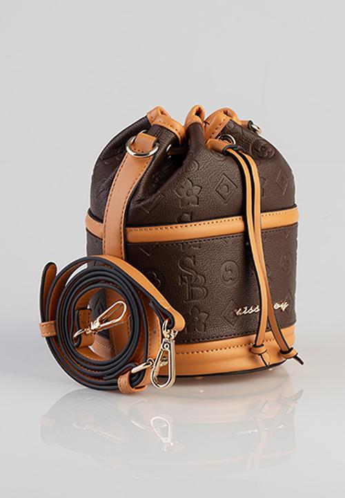 SISSY BOY - Mini embossed bucket bag - brown