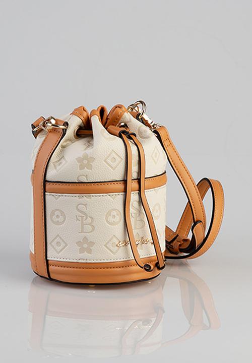 SISSY BOY - Mini embossed bucket bag - cream