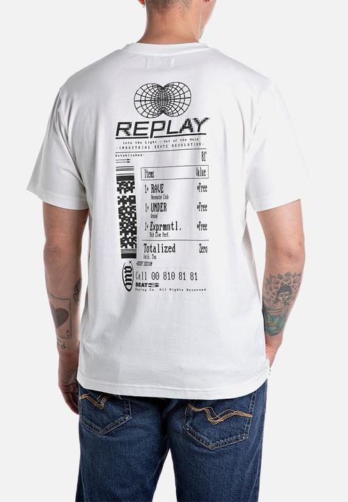 Replay - Back Graphic Tee - Natural White