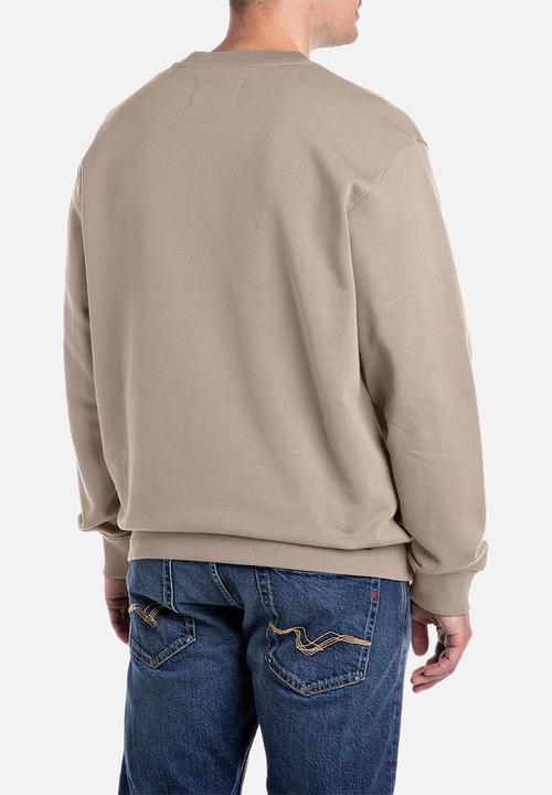 Replay - Cotton Terry Fleece Sweat - Stone