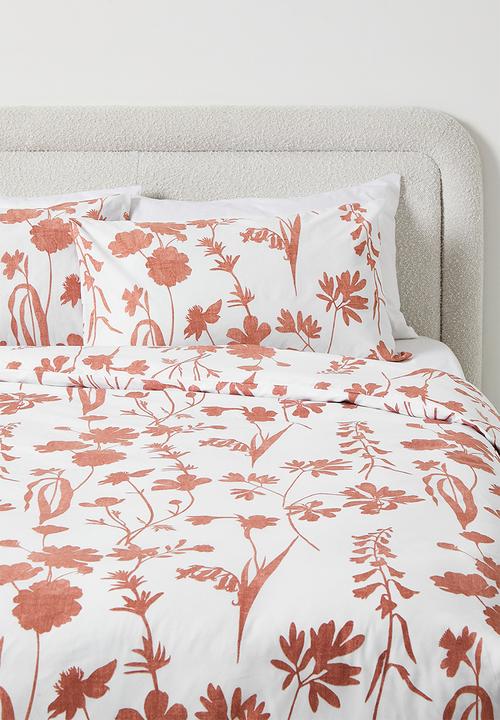 Sixth Floor - Sienna Floral Cotton Blend Duvet Set Rust