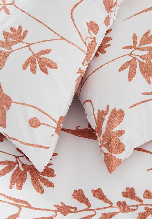 Sixth Floor - Sienna Floral Cotton Blend Duvet Set Rust