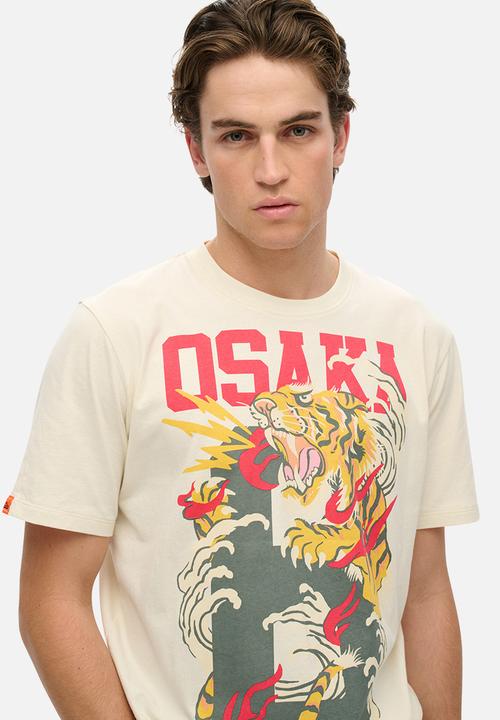 Superdry. - Osaka Loose Tee - Bone White
