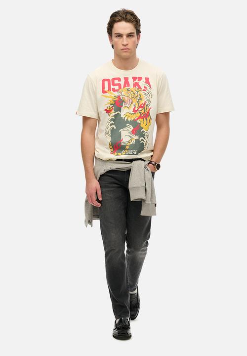 Superdry. - Osaka Loose Tee - Bone White